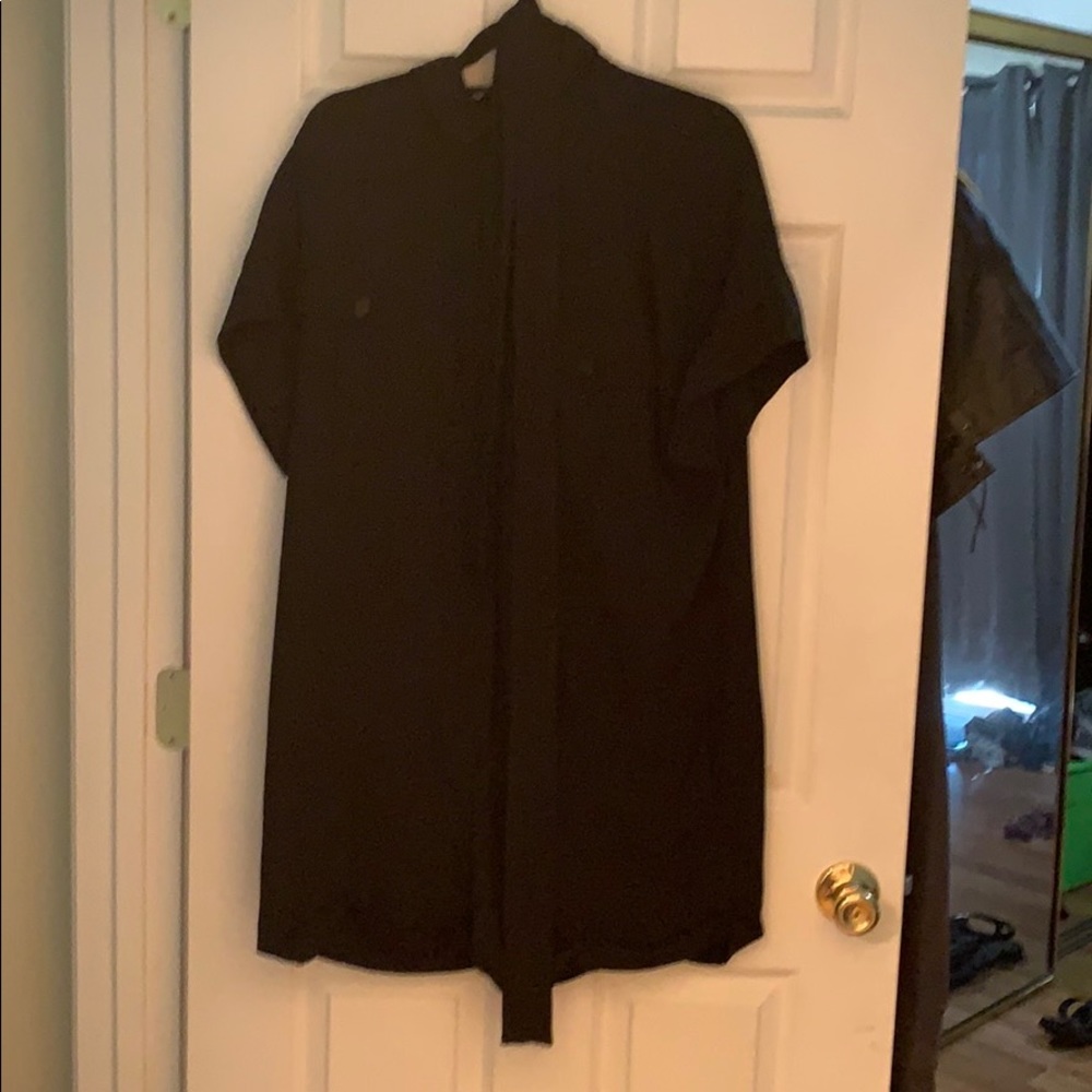 Black romper with tie belt banana republic size 12